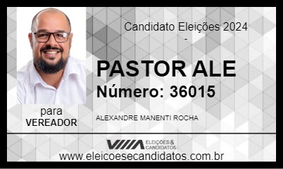 Candidato PASTOR ALE 2024 - RONDONÓPOLIS - Eleições