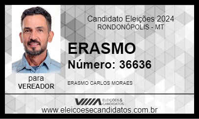 Candidato ERASMO 2024 - RONDONÓPOLIS - Eleições