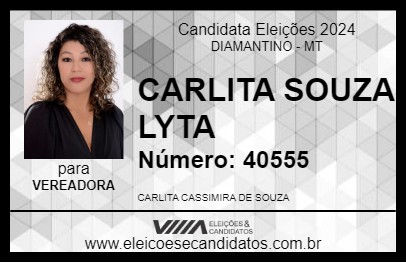 Candidato CARLITA SOUZA LYTA 2024 - DIAMANTINO - Eleições