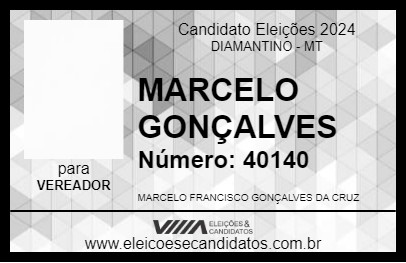 Candidato MARCELO GONÇALVES 2024 - DIAMANTINO - Eleições