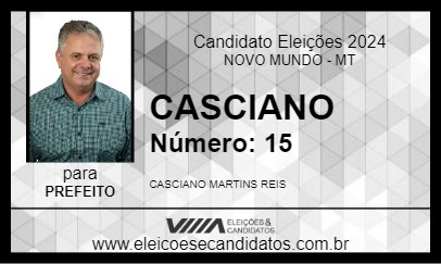 Candidato CASCIANO 2024 - NOVO MUNDO - Eleições