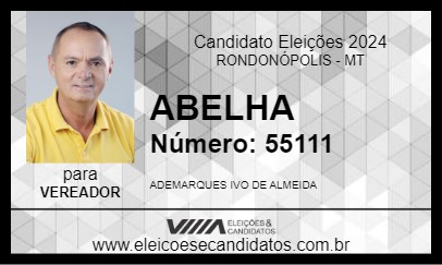 Candidato ABELHA 2024 - RONDONÓPOLIS - Eleições