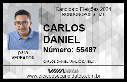 Candidato CARLOS DANIEL 2024 - RONDONÓPOLIS - Eleições