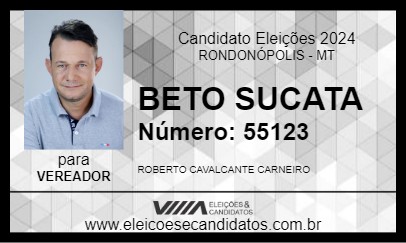 Candidato BETO SUCATA 2024 - RONDONÓPOLIS - Eleições