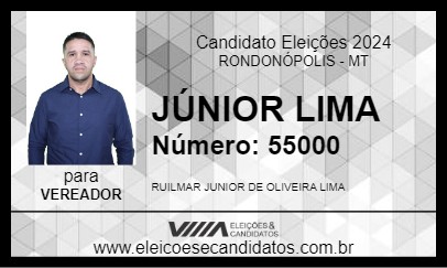 Candidato JÚNIOR LIMA 2024 - RONDONÓPOLIS - Eleições