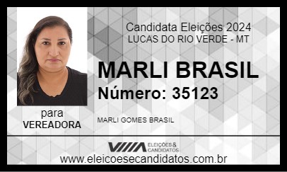 Candidato MARLI BRASIL 2024 - LUCAS DO RIO VERDE - Eleições