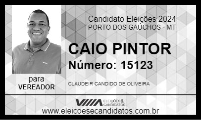 Candidato CAIO PINTOR 2024 - PORTO DOS GAÚCHOS - Eleições