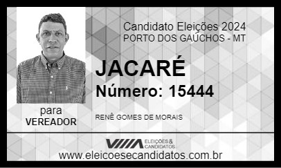 Candidato JACARÉ 2024 - PORTO DOS GAÚCHOS - Eleições