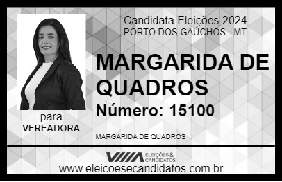 Candidato MARGARIDA DE QUADROS 2024 - PORTO DOS GAÚCHOS - Eleições