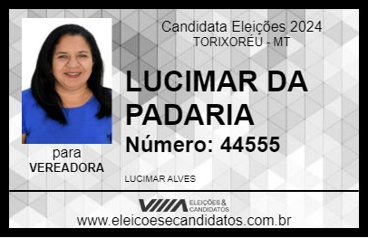 Candidato LUCIMAR DA PADARIA 2024 - TORIXORÉU - Eleições