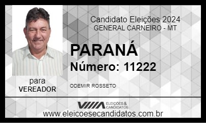 Candidato PARANÁ 2024 - GENERAL CARNEIRO - Eleições