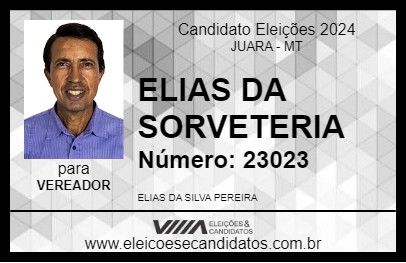 Candidato ELIAS DA SORVETERIA 2024 - JUARA - Eleições