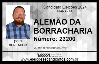 Candidato ALEMÃO DA BORRACHARIA 2024 - JUARA - Eleições