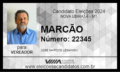 Candidato MARCÃO 2024 - NOVA UBIRATÃ - Eleições