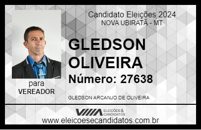 Candidato GLEDSON OLIVEIRA 2024 - NOVA UBIRATÃ - Eleições