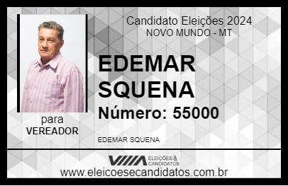 Candidato EDEMAR SQUENA 2024 - NOVO MUNDO - Eleições