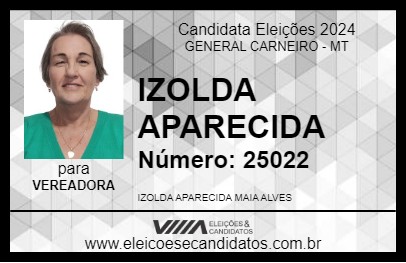 Candidato IZOLDA APARECIDA 2024 - GENERAL CARNEIRO - Eleições