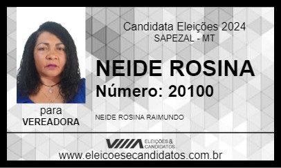 Candidato NEIDE ROSINA 2024 - SAPEZAL - Eleições