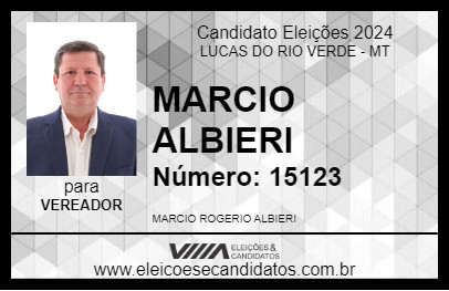 Candidato MARCIO ALBIERI 2024 - LUCAS DO RIO VERDE - Eleições