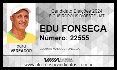 Candidato EDU FONSECA 2024 - FIGUEIRÓPOLIS D\OESTE - Eleições