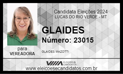 Candidato GLAIDES 2024 - LUCAS DO RIO VERDE - Eleições