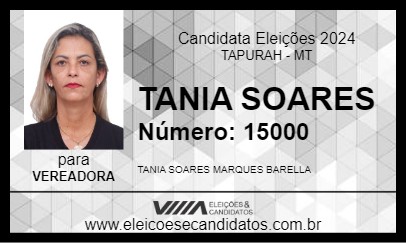 Candidato TANIA SOARES  2024 - TAPURAH - Eleições