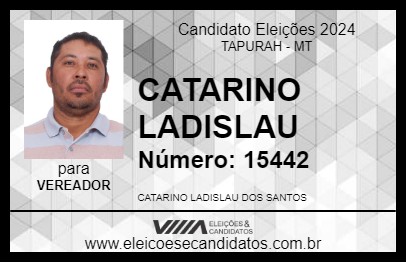 Candidato CATARINO LADISLAU 2024 - TAPURAH - Eleições