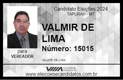 Candidato VALMIR DE LIMA 2024 - TAPURAH - Eleições