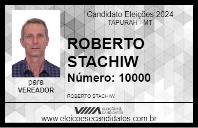 Candidato ROBERTO STACHIW 2024 - TAPURAH - Eleições