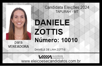 Candidato DANIELE  ZOTTIS 2024 - TAPURAH - Eleições