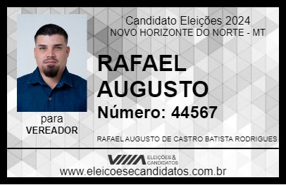 Candidato RAFAEL AUGUSTO 2024 - NOVO HORIZONTE DO NORTE - Eleições