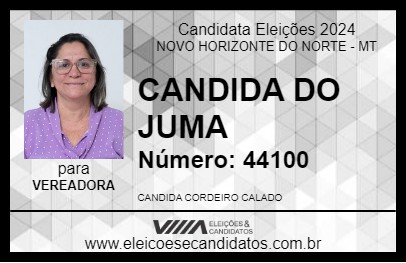 Candidato CANDIDA DO JUMA 2024 - NOVO HORIZONTE DO NORTE - Eleições