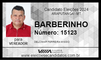 Candidato BARBERINHO 2024 - ARAPUTANGA - Eleições