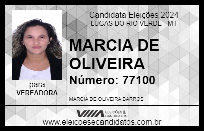 Candidato MARCIA DE OLIVEIRA 2024 - LUCAS DO RIO VERDE - Eleições