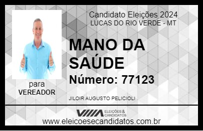 Candidato MANO DA SAÚDE 2024 - LUCAS DO RIO VERDE - Eleições