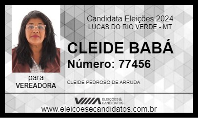 Candidato CLEIDE BABÁ 2024 - LUCAS DO RIO VERDE - Eleições