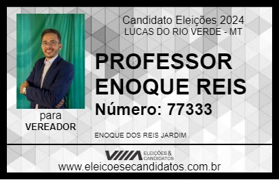 Candidato PROFESSOR ENOQUE REIS 2024 - LUCAS DO RIO VERDE - Eleições