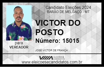 Candidato VICTOR DO POSTO 2024 - BARÃO DE MELGAÇO - Eleições