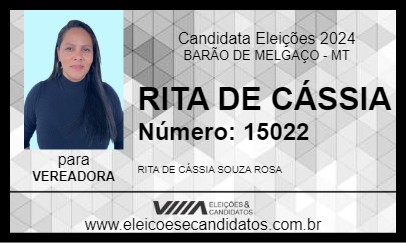 Candidato RITA DE CÁSSIA 2024 - BARÃO DE MELGAÇO - Eleições