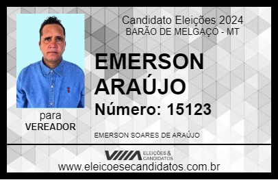 Candidato EMERSON ARAÚJO 2024 - BARÃO DE MELGAÇO - Eleições