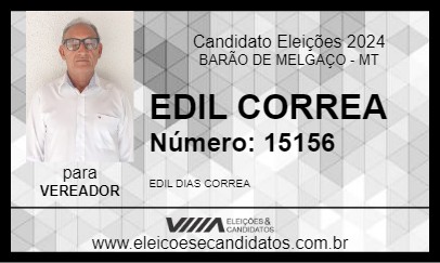 Candidato EDIL CORREA 2024 - BARÃO DE MELGAÇO - Eleições