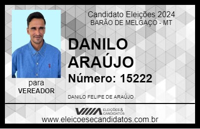 Candidato DANILO ARAÚJO 2024 - BARÃO DE MELGAÇO - Eleições