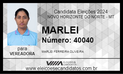 Candidato MARLEI 2024 - NOVO HORIZONTE DO NORTE - Eleições