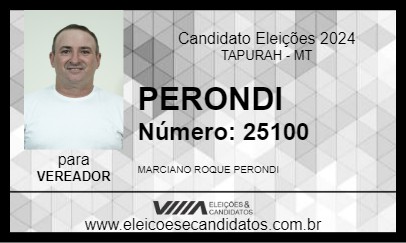 Candidato PERONDI 2024 - TAPURAH - Eleições