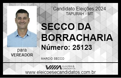 Candidato SECCO DA BORRACHARIA 2024 - TAPURAH - Eleições