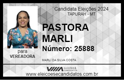 Candidato PASTORA MARLI 2024 - TAPURAH - Eleições