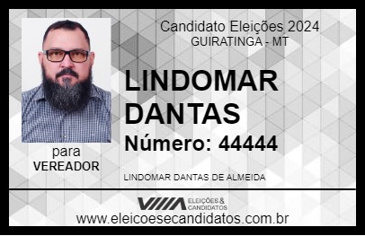 Candidato LINDOMAR DANTAS 2024 - GUIRATINGA - Eleições