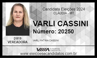 Candidato VARLI CASSINI 2024 - CLÁUDIA - Eleições