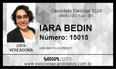 Candidato IARA BEDIN 2024 - UNIÃO DO SUL - Eleições