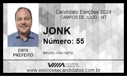 Candidato JONK 2024 - CAMPOS DE JÚLIO - Eleições